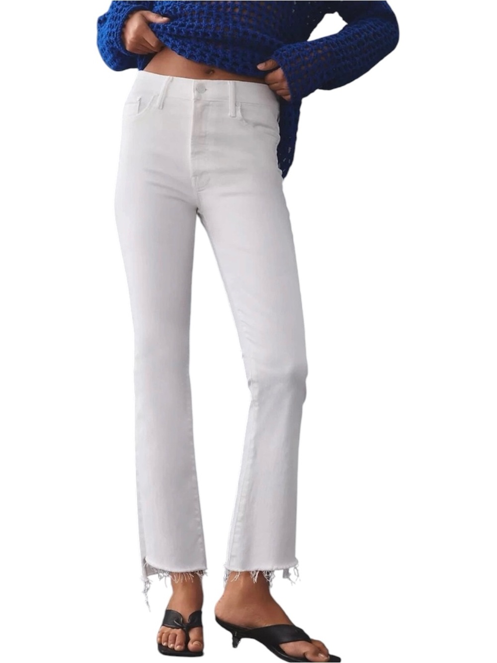 Mother Insider Crop Step Fray Jeans in Fairest of Them All Size 29